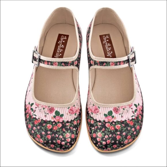 Hot Chocolate Designs Chocolaticas Women's Mary Jane Flat Shoes Rose Garden EU40 - Picture 1 of 14